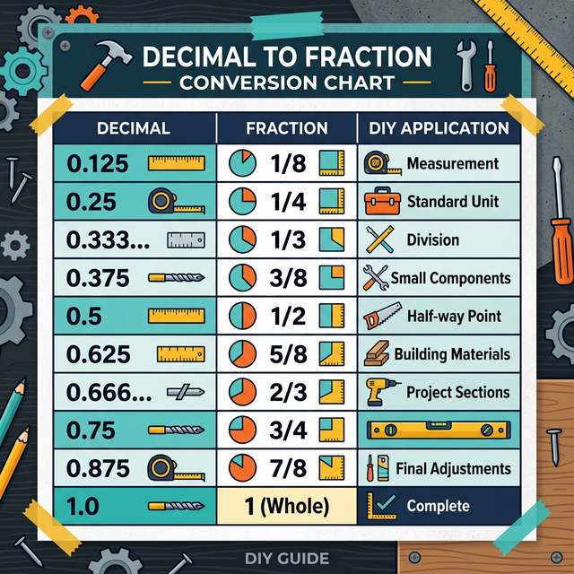 Decimal to Fraction Infographic